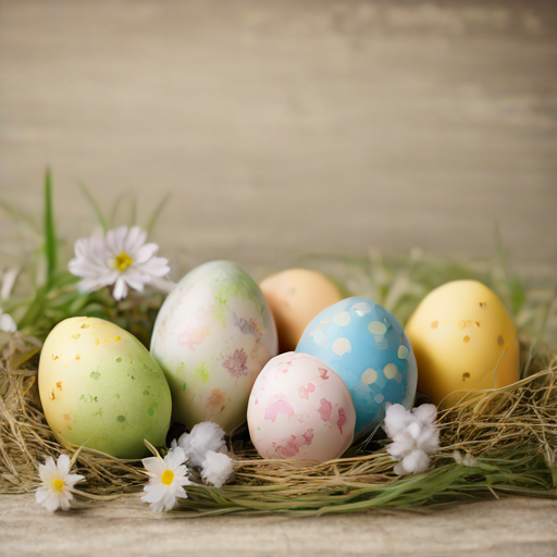 the greeting card for My husband with Easter