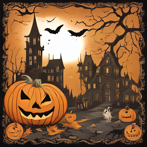 the greeting card for Cousen with Halloween
