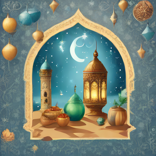 the greeting card for Uncle with Ramadan