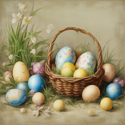 the greeting card for Father with Easter