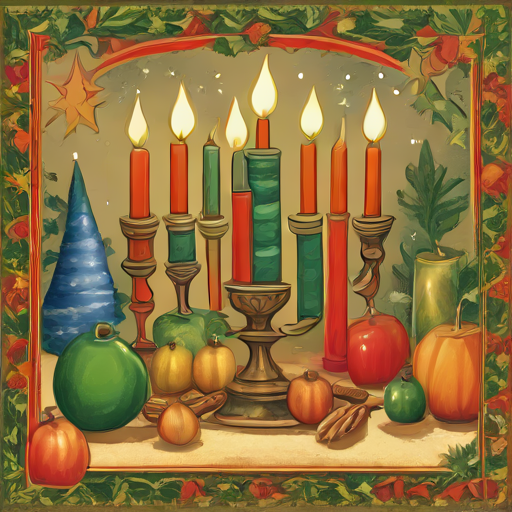 the greeting card for Fiancee with Kwanzaa