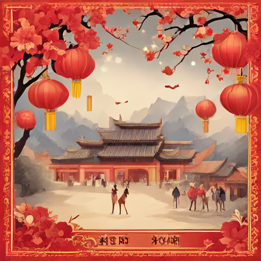 the greeting card for You with Chinese New Year