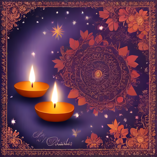the greeting card for Father with Diwali