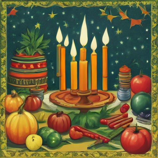 the greeting card for Fiancee with Kwanzaa