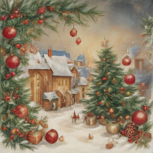 the greeting card for Mother with Christmas