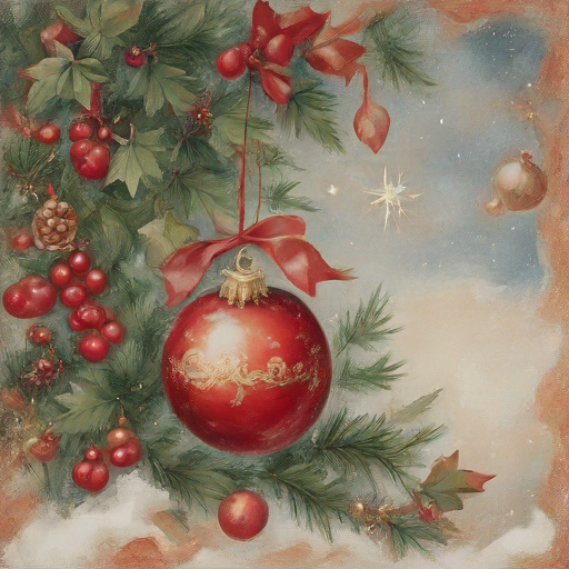 the greeting card for Grandmother with Christmas