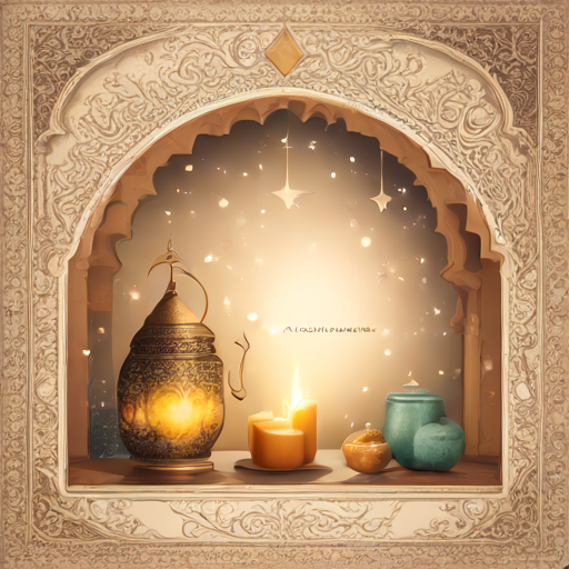 the greeting card for Grandfather with Ramadan