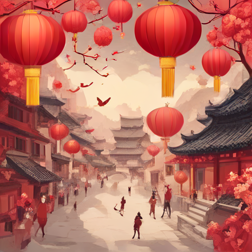 the greeting card for My friend with Chinese New Year