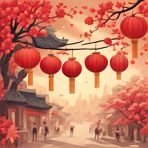 the greeting card for Mother with Chinese New Year